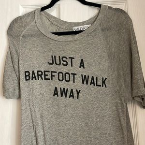 “Just a barefoot walk away” shirt